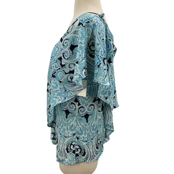 Gigi‎ Parker Women's Paisley Ruffle Sleeveless Tank Top Size S NWT - Picture 4 of 13